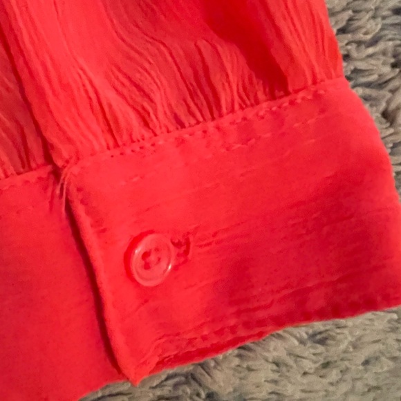 Candies- Sweet oversized blouse in a beautiful bright coral color, Size Large - Picture 2 of 14